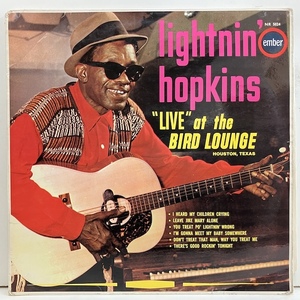 ★即決 BLUES Lightnin' Hopkins / Live At The Bird Lounge NR5024 ur1899 英オリジナル、内溝Mono 