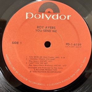 ★即決 DISCO Roy Ayers / You Send Me Pd1 6159 d3078 米オリジナル、Sterling刻印 Can't You See Me 収録の画像3