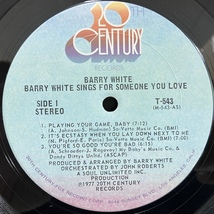 ★即決 SOUL Barry White / Barry White Sings For Someone You Love T-543 d3109 米オリジナル Playing Your Game.Baby収録_画像5