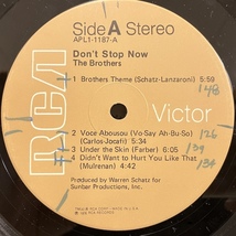 ★即決 SOUL Brothers / Don't Stop Now APL1-1187 d3151 米オリジナル Under The Skin収録 _画像3