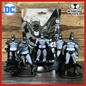 『バットマン・ブラック&ホワイト』 ミニフィギュア シリーズ ３コレクタブル／5体セット＋未開封1袋／BATMAN Black & White／アメトイ