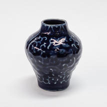 【洛座】古い瑠璃の茶壺 花瓶 小壺 ＜ 中国唐物花器 ◆13-17_画像1