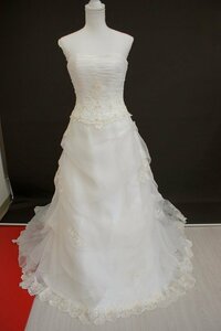  first come, first served! postage payment on delivery *5500 jpy uniformity sale #O-617-101# used * wedding dress * eggshell white *9TT