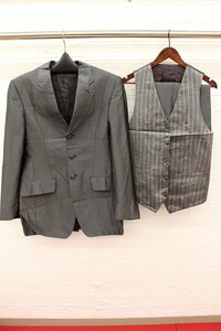  first come, first served! postage payment on delivery *3000 jpy uniformity sale * tuxedo * secondhand goods *H-1120-31/ gray series /S