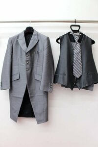  first come, first served! postage payment on delivery *3000 jpy uniformity sale * used tuxedo *P-629-44*AS* gray series / defect 
