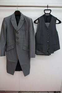  first come, first served! postage payment on delivery *4000 jpy uniformity sale * used * tuxedo *O-820-5*YYL* gray series 