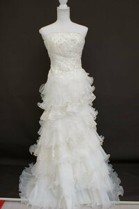  first come, first served! postage payment on delivery *4500 jpy uniformity sale #O-617-191# used * wedding dress * eggshell white * size display none / flexible with function 