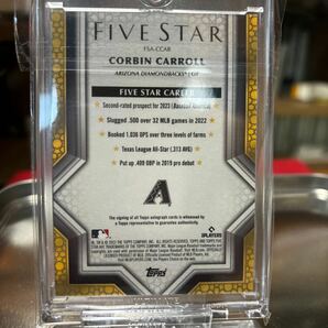 2023 Topps Five Star Corbin Carroll RC コービン キャロル 9/15 Arizonaの画像2