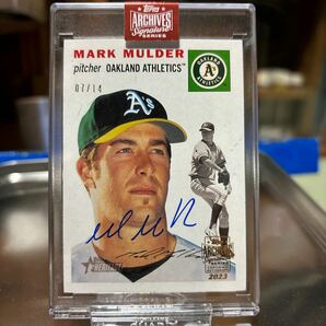 2023 Topps Archives Signature Mark Mulder マーク マルダー 7/14 Oaklandの画像1