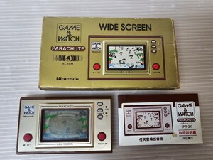 Nintendo/任天堂/GAME & WATCH/ゲームウォッチ ワイドスクリーン/PARACHUTE/パラシュート レトロ 懐かしおもちゃ/箱・説明書付き