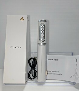 ATUMTEK 自撮り棒 三脚 スマートフォン用 充電式 Bluetoothワイヤレスリモコン付 アルミニウム合金製 頑丈コンパク Android&iPhoneホワイト