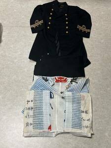 . clothes / tree cotton old cloth old Japan army large Japan .. navy military uniform uniform navy blue color military collection present condition goods size 120
