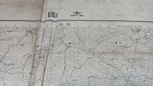 太田　茨城県　地図　古地図　 地形図　資料　大日本帝国陸地測量部　57×46cm　イタミ　明治39年測図　大正9年発行印刷　B2405