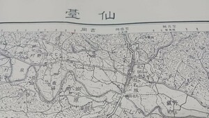 仙台　宮城県　地図　古地図　 地形図　地図　資料　57×46cm　書込み　明治38年測量　昭和３０年発行　印刷　2024