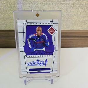 2022 Panini National Treasures World Cup Thierry Henry Sapphire Prizm /15 AUTO