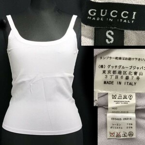 グッチグループジャパン正規代理店タグ★GUCCI★キャミソール【レディースS/ライトグレー】ノースリーブ/タンクトップ/Tops/shirts◆pBH754