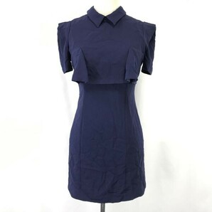 Snidel/スナイデル★春夏/タイトワンピース【size-0/膝丈/navy/ネイビー】半袖/襟付き/dress/Tops◆pBH720の画像1