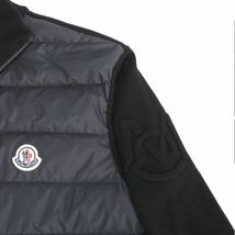 【CU】MONCLER モンクレール ニット切替 ダウンジャケット ブラック 9B00020 M1115 999 【XL】MAGLIA カーディガンメンズ【新品・正規品】_画像8