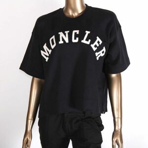 【CU】MONCLER モンクレール クロップド Tシャツ ネイビー 8C00018 89AJ0 778 【XS】ワッペン刺繍 オーバー半袖 レディース【新品正規品】