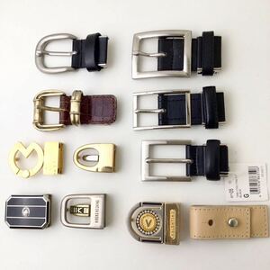  belt buckle summarize Valentino Giovanni VALENTINO HIROKO KOSHINO Hiroko Koshino brand leather Gold metal fittings na26-3