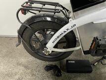 □●不動品 MOBI BIKE 48モビバイク モペット型 折り畳み電動自転車 48V ディスク式 ブレーキ MOBIMAX JP 白 ホワイト_画像3