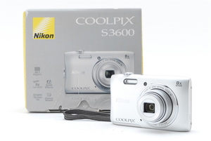 Nikon ニコン COOLPIX S3600 クリスタルシルバー 新品SD32GB付き
