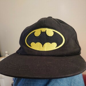 バットマンBATMAN　ベースボールキャップ ブラック 帽子サイズフリー