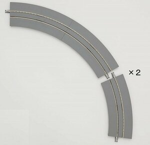 TOMIX ワイドトラムミニカーブレールC177-WT(F)(30°60°各2本セット) #1797