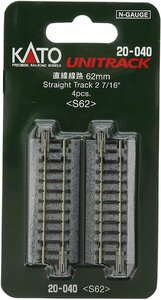 【送料無料】KATO(カトー) Nゲージ 直線線路 62mm 4本入 #20-040