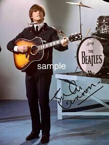 【送料無料】ジョンレノン　高画質　サイン　フォト　写真　ポートレート　The Beatles ビートルズ　