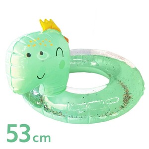  swim ring dinosaur for children pool sea playing in water beach sea water . leisure family child ... man girl float . float floating tool comming off sack green 