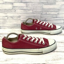 R6034bL CONVERSE コンバース ALL STAR オールスター OX メンズ 25cm ローカットスニーカー マルーン ボルドー 1C030 キャンバス 靴_画像5