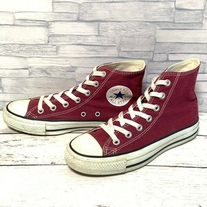 R5180bE CONVERSE コンバース ハイカットスニーカー レディース サイズ24.5cm マルーン ワインレッド ALL STAR オールスター 1C032