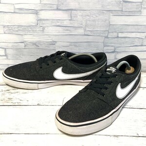 R6071bL NIKE SB ナイキエスビー PORTMORE II SLR CVS ポートモアソーラーキャンバス 27cm ブラック ローカットスニーカーメンズスケーター