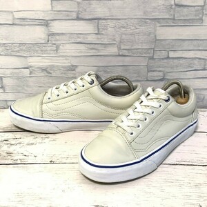 R6110bE VANS バンズ スニーカー レザースニーカー グレー系 レディース 23cm OLD SKOOL LEATHER オールドスクールレザー ヴァンズ 靴