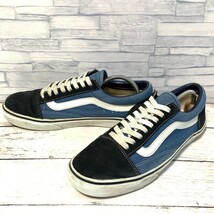 R6093bL VANS バンズ OLD SKOOL DX オールドスクール DX V36CL+ 27cm ネイビー×ブルー ローカットスニーカー スケーター ヴァンズ_画像1