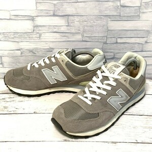 R6104bE New Balance574 ニューバランス Classic クラシック スニーカー グレー メンズ 26cm スウェード メッシュ ローカット 靴 ML574VG