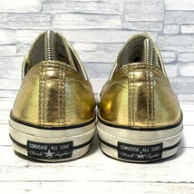 R5882bE CONVERSE コンバース スニーカー ゴールド メンズ 26.5cm ALL STAR 100 SHINYMETALLIC OX オールスター100シャイニーメタリックOX_画像6