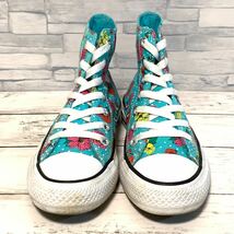 R4760bh【converse コンバース】22㎝ スニーカー グリーン×ホワイト レディース ハイカットシューズ CT HI PEACOCK WOMANS 547263C 花柄_画像5