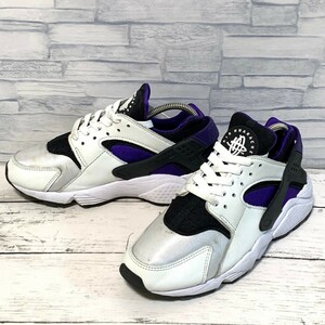 R6126bL NIKE ナイキ AIR HUARACHE エアハラチ ホワイト×ブラック×エレクトロパープル 24cm スニーカー 軽量 レディース DH4439-105