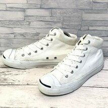 R6144bL CONVERSE コンバース 1C834 JACK PURCELL MID ジャックパーセルミッド 24cm キャンバススニーカー ホワイト 白 レディース_画像1