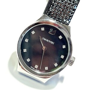 JM20LL SWAROVSKI Swarovski Dreamy 5200065 wristwatch lady's watch bracele black shell face crystal Stone 