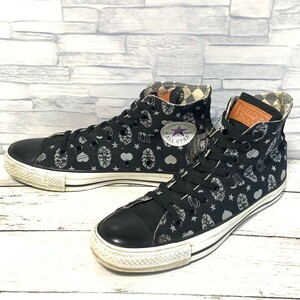 R6197bL 『ジョジョの奇妙な冒険』CONVERSE ALL STAR HI コンバース オールスターハイ 1CJ112 ハイカットスニーカー ブラック メンズ26.5cm