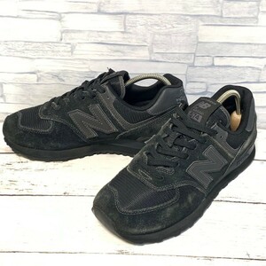 R6213bL new balance 574 ニューバランス574 ML574EVE-D ローカットスニーカー メンズ 25.5cm オールブラック スエード Newbalance