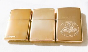 ZIPPO　ソリッドブラス　1994年 2000年 未使用　3個セット　SOLID BRASS ジッポー Zippo