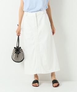 - 2021ss IENA Iena soft Denim design skirt 38 white long maxi -