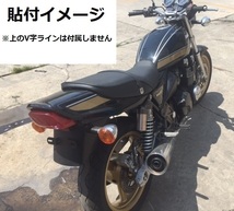 ZEPHYR ゼファー400・Χ タイガーライン タンクステッカーセット 2色タイプ ゴールド/シルバー（金/銀） 外装デカール_画像8