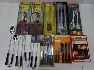 17812#② barbecue for ., cutlery set etc. together unused long-term keeping goods # outdoor goods 