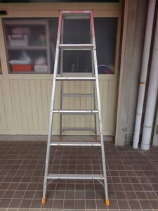 17791#pikako-po Ray shon aluminium stepladder 6 step type K-180 used #