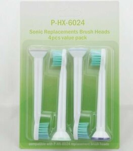 小型ヘッド HX6024 互換 ソニックケアー 4本 フィリップス 電動歯ブラシ HX-6024 Philips Sonic